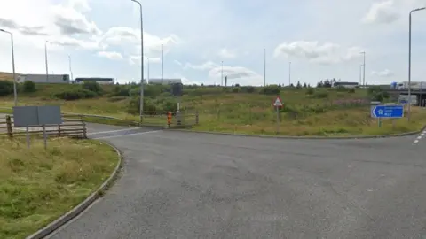 Google M62 slip road crash scene