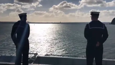 Andrea Ormsby Sailors on board HMS Ocean