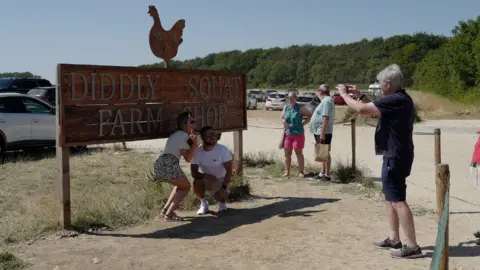 Getty Images Vistors at Diddly Squat Farm Shop