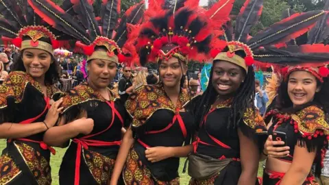 Corinne Wheatley/BBC Leeds Carnival dancers