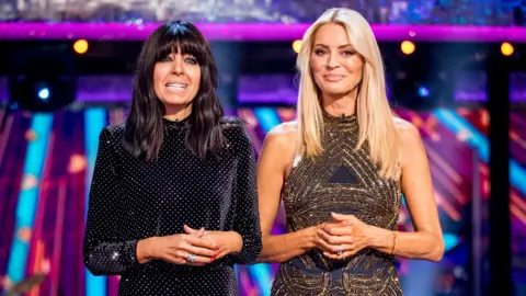 Claudia Winkleman and Tess Daly on Strictly Come Dancing