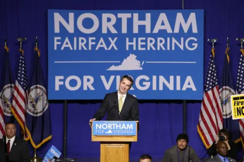 Getty Images Northam at a campaign event