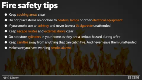 A list of fire safety tips