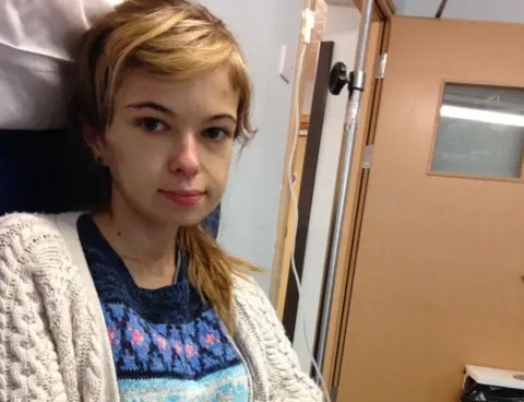 Lizzie Mitchell Lizzie shown during her illness