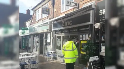 Rushcliffe Borough Council Zinc bar in West Bridgford