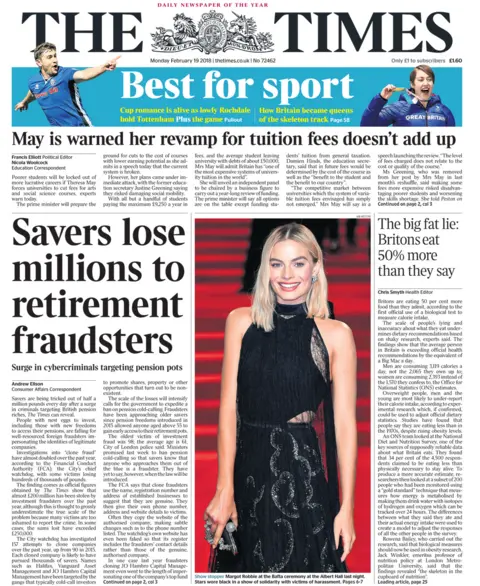 BBC The Times front page