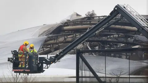 PA Firefighters near the roof