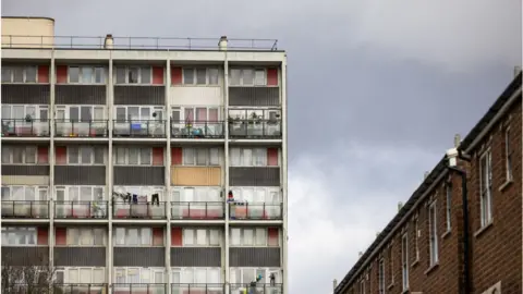 Getty Images A block of flats in the Tower Hamlets borough of London