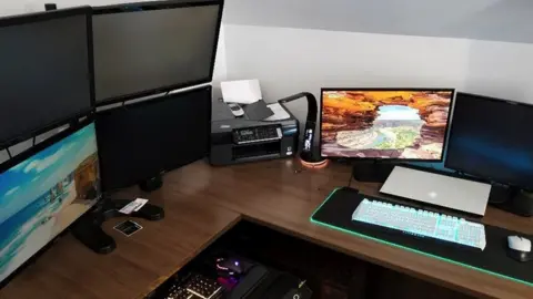 Royal Canadian Mounted Police Computers on a desk