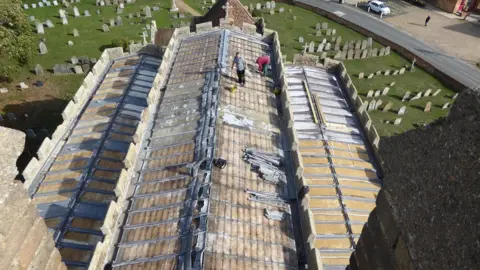 Gary Mudd Church roof, with its lead roof