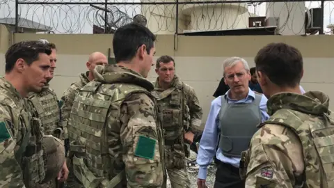 FCO/PA Wire Sir Laurie Bristow at Kabul airport