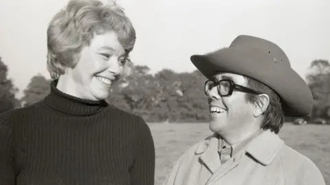 Rosemary Leach alongside Ronnie Corbett in Now Look Here, in the 1970s