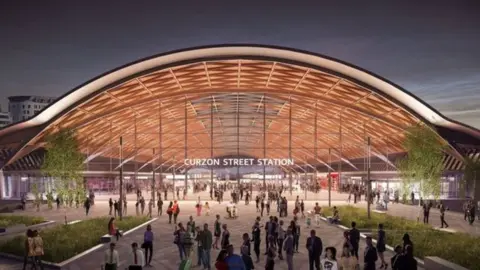 WSP An artist impression of the new Curzon Street station