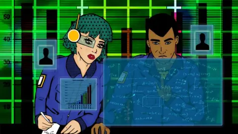 BBC Illustration of cyber-incident responders