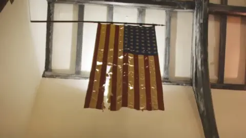 St. Laurence's Church American flag gifted in 1942