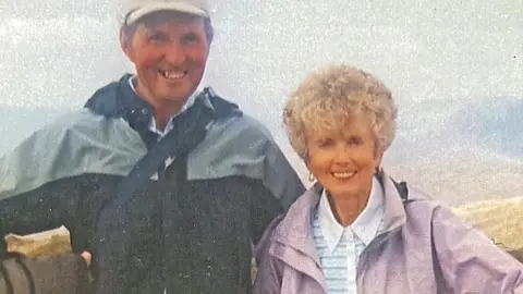 Emyr and Evelyn in an old photograph