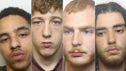 Derbyshire Police Anton Brown, Jack Woodward, Paul Peel and Cameron Henry