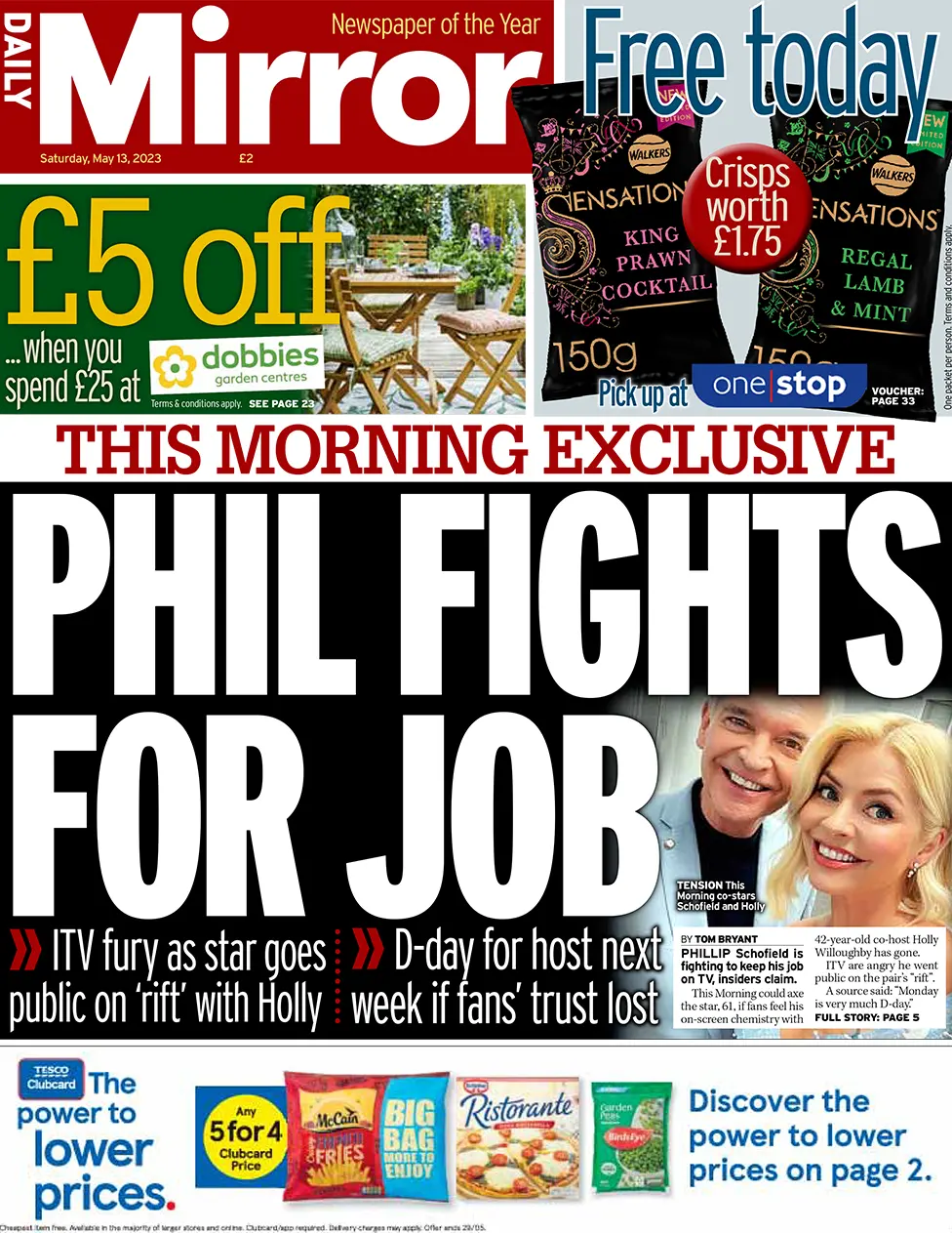 Daily Mirror front page
