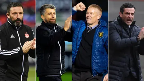 Derek McInnes, Stephen Robinson, Gary Holt, Jack Ross