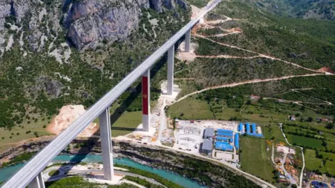 Getty Images This new highway connecting Montenegro's Adriatic coast to Serbia - which is being constructed by China Road and Bridge Corporation (CRBC)