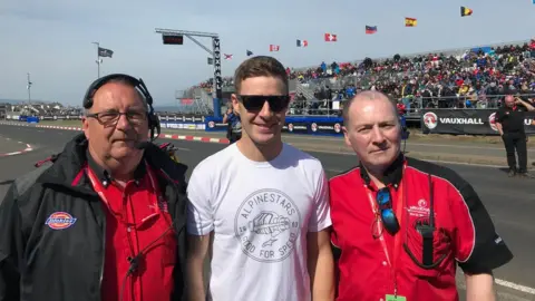 Cathal Cunning Keith Edgar, Jonathan Rea and Cathal Cunning
