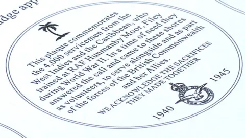 BBC The plaque design