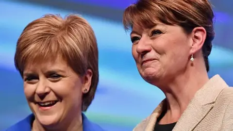 Nicola Sturgeon and Leanne Wood