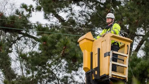 UK Power Networks UK Power Networks workman and power cables