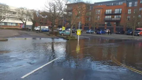 Worcestershire Highways & Travel Situation at the entrance to Newport Street car park, Worcester