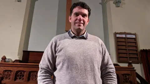 Reverend Moore at Street Methodist Church