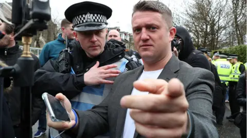 PA Media A picture of former English Defence League founder Tommy Robinson