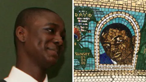 David Idowu's and his memorial bench