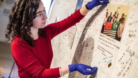 People's History Museum Curator at exhibition, Kloe Rumsey