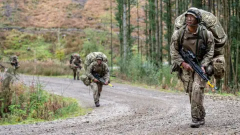 British Army Soldiers on a previous march