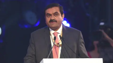 Getty Images Gautam Adani, chairman and founder of Adani Group at the inaugural session of the UP Investors' Summit - 2018 in Lucknow