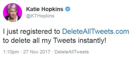 Twitter/@KTHopkins Katie Hopkins