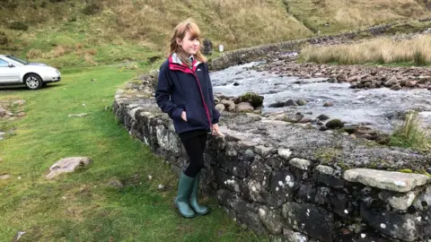 Elsie Procter-Jones by the River Sawdde