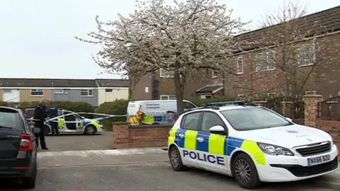 BBC Police outside a property