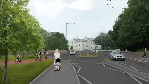 IOMGov Proposal for roundabout at Balthane, Ballasalla
