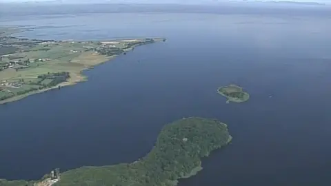 BBC Aerial view of part of Lough Neagh