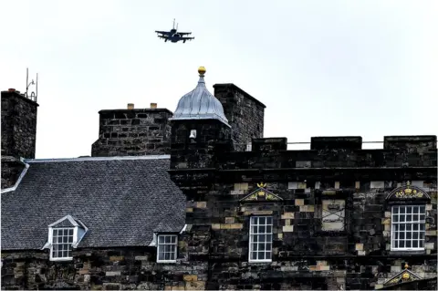 Getty Images RAF Typhoons flew over Edinburgh Castle