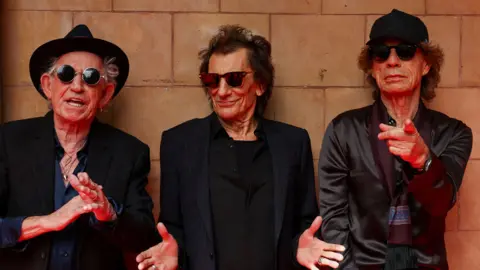 Toby Melville/Reuters Rolling Stones band members Mick Jagger, Keith Richards and Ronnie Wood