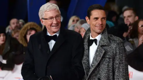 Getty Images Paul O'Grady and Andre Portasio attend the National Television Awards held at The O2 Arena on January 22, 2019 in London