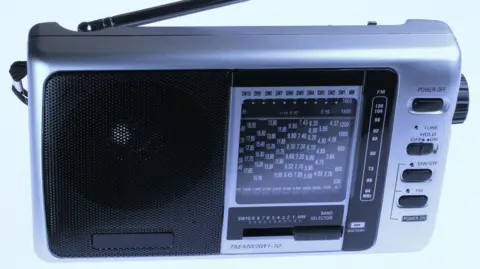 Getty Images A grey and black radio