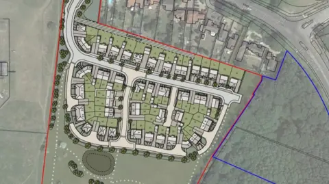 Manor Oak Homes An overview of the plan shows how the proposed estate would be laid out on green space off Barton Road.