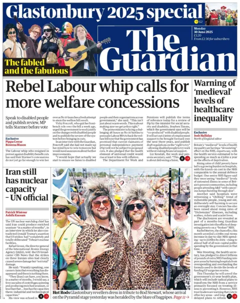"Rebel Labour whip calls for more Labour concessions" reads the headline on the front page of The Guardian.