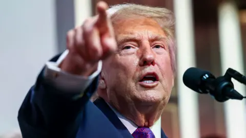 US President Donald Trump delivers remarks at an event in the Eisenhower Executive Office Building on the White House campus in Washington, DC, USA, 18 May 2026.