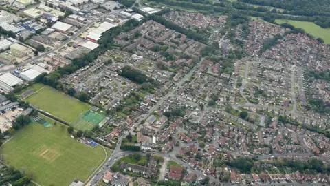 Getty Images A English town is pictured from above. 