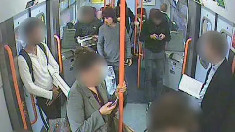 Reuters Ahmed Hassan seen standing on the Underground train at Parsons Green tube station in London