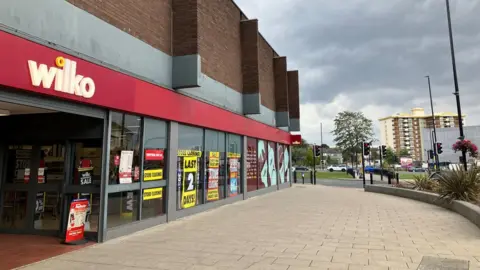 BBC/Khadija Rizvi The Wilko store in Wakefield